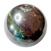 Load image into Gallery viewer, Chrysocolla + Cuprite &amp; Hematite Sphere # 30
