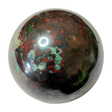 Load image into Gallery viewer, Chrysocolla + Cuprite &amp; Hematite Sphere # 30
