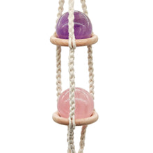 Load image into Gallery viewer, Macrame Wooden Sphere Holder
