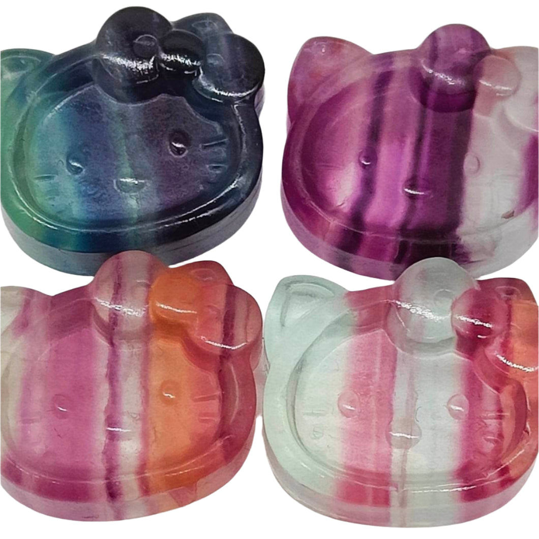 Rainbow Fluorite Hello Kitty Mini Bowl