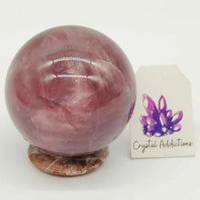 Load image into Gallery viewer, Lavender Star Rose Quartz Sphere # 137
