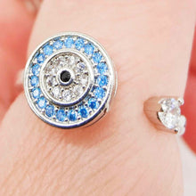 Load image into Gallery viewer, KERRI LING - Evil Eye Adjustable Meditation Spinning Ring
