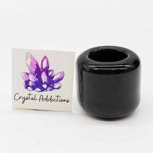 Load image into Gallery viewer, Black Ceramic Candle Holder
