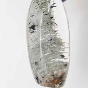 Scenic Garden Quartz + Black Mica Gold Pendant # 186