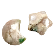 Load image into Gallery viewer, Flower Agate Star &amp; Moon Set
