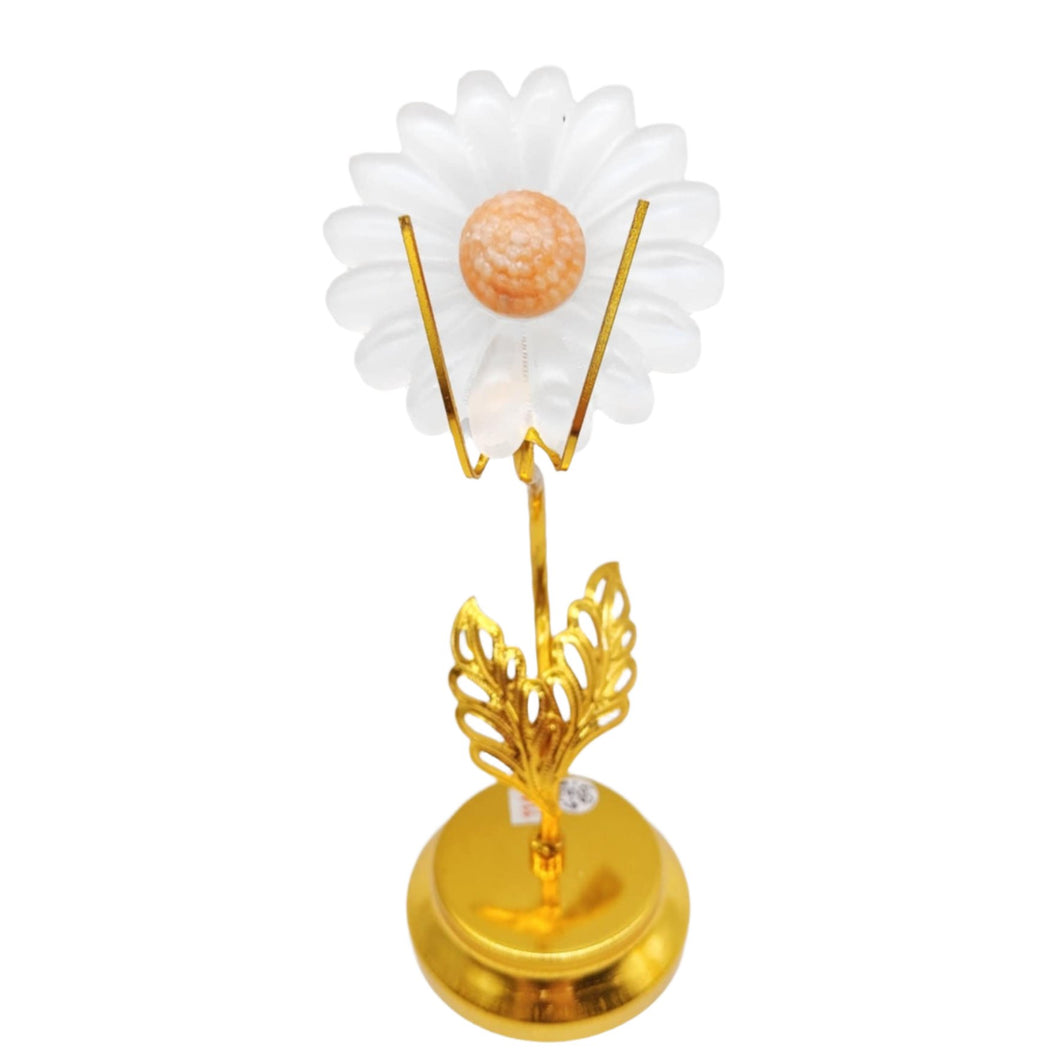 Selenite Daisy + Stand # 114