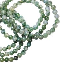 Load image into Gallery viewer, Moss Agate Triple Wrap Bracelets / Necklace
