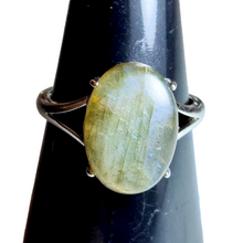 Load image into Gallery viewer, Labradorite Adjustable Silver Ring # 26
