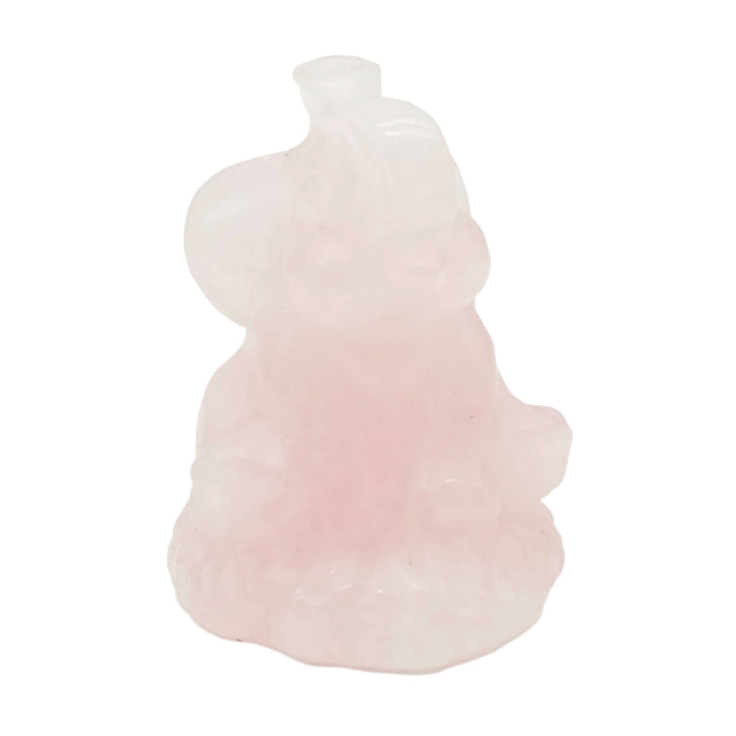 Rose Quartz Sitting Elephant # 76