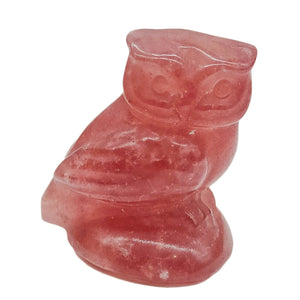 Strawberry Quartz Owl # 106