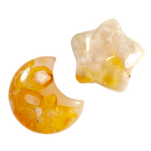 Load image into Gallery viewer, Flower Agate Star &amp; Moon Set
