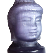 Load image into Gallery viewer, Purple Cat's Eye Buddha Head # 83
