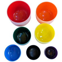Load image into Gallery viewer, Solid Quartz Chakra Singing Bowl Set

