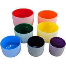 Load image into Gallery viewer, Solid Quartz Chakra Singing Bowl Set
