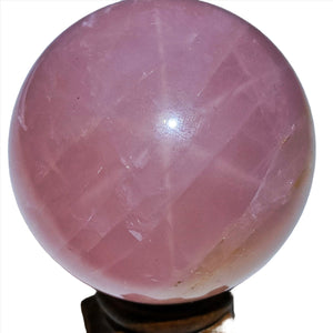 Rose Quartz Sphere + Star # 87