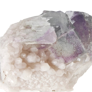 Cubic Fluorite + Candle Quartz Specimen # 20