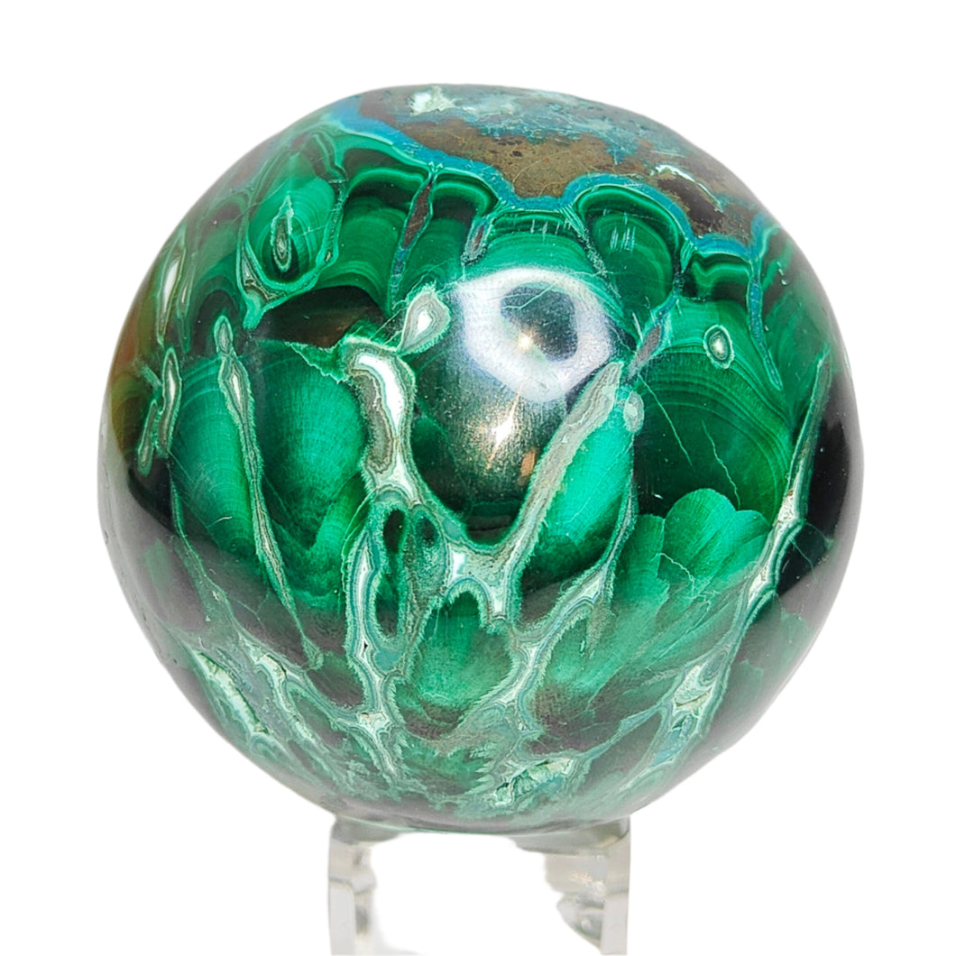 Malachite + Chrysocolla Sphere # 107