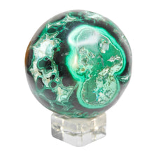 Load image into Gallery viewer, Malachite + Chrysocolla Sphere # 107
