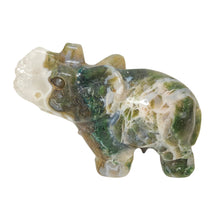 Load image into Gallery viewer, Moss Agate Elephant # 48
