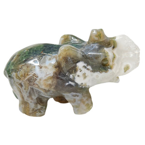 Moss Agate Elephant # 48