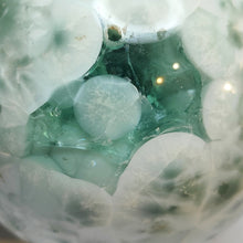 Load image into Gallery viewer, Green Snowflake Glass Sphere # 124
