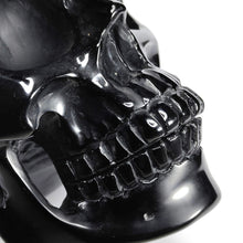 Load image into Gallery viewer, Black Obsidian Skull with Dragon XL # 81
