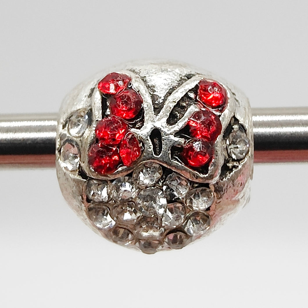 Pandora Inspired Charms - Silver Red