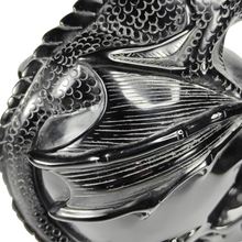 Load image into Gallery viewer, Black Obsidian Skull with Dragon XL # 81
