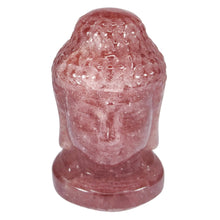 Load image into Gallery viewer, Strawberry Quartz Buddha Head # 132
