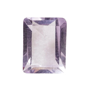 Amethyst Light Emerald Cut Gemstone