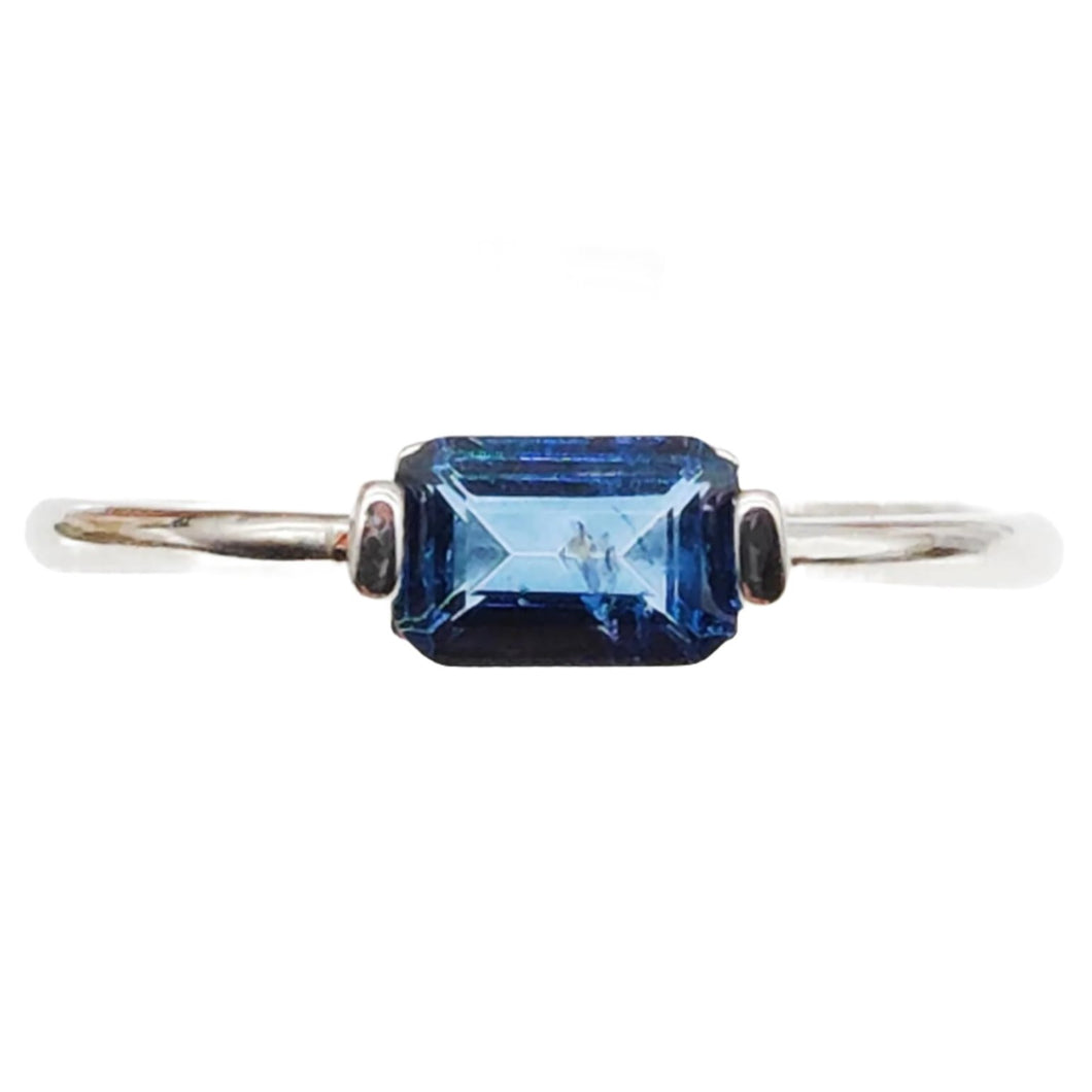 Blue Tourmaline Adjustable Ring