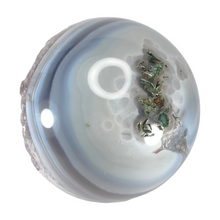 Load image into Gallery viewer, Agate + Amethyst Druzy Sphere # 7
