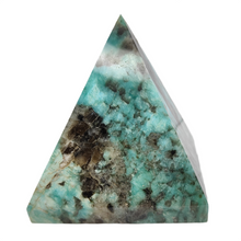 Load image into Gallery viewer, Amazonite + Smoky Quartz Pyramid # 23

