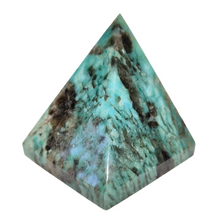 Load image into Gallery viewer, Amazonite + Smoky Quartz Pyramid # 23
