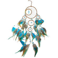 Load image into Gallery viewer, Brown &amp; Turquoise Arrow Dreamcatcher
