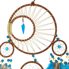 Load image into Gallery viewer, Brown &amp; Turquoise Arrow Dreamcatcher
