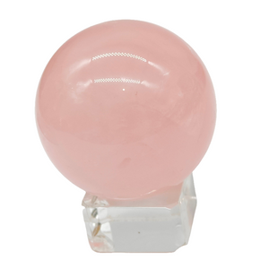 Rose Quartz Sphere + Star # 191