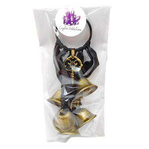 Witches Bells Black Ribbon Protection Hanger