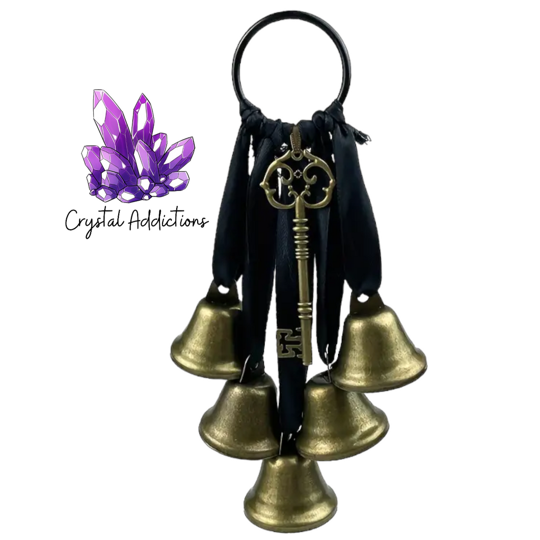 Witches Bells Black Ribbon Protection Hanger