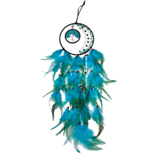 Load image into Gallery viewer, Black &amp; Turquoise Tree of Life Dreamcatcher
