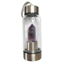 Load image into Gallery viewer, Amethyst Point Water Bottle Small # 90
