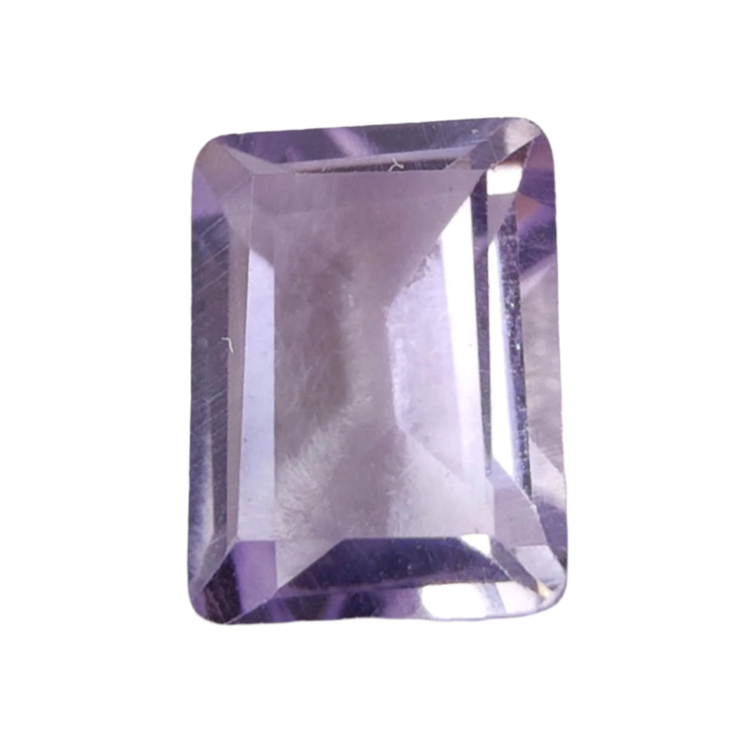 Amethyst Light Emerald Cut Gemstone