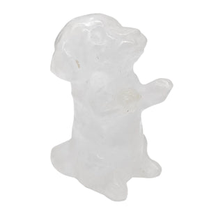 Clear Quartz Standing Dog # 13