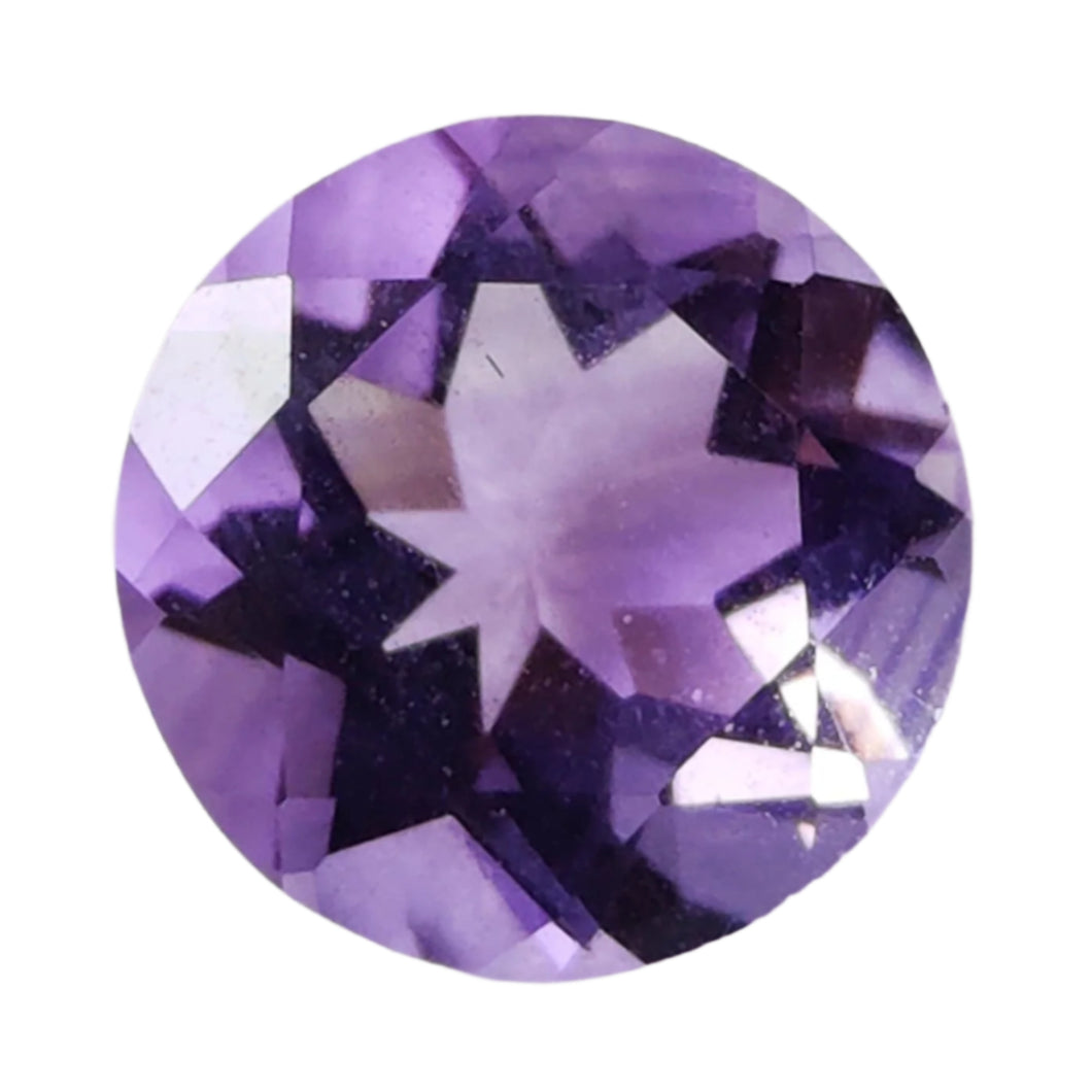 Amethyst Round Cut Gemstone