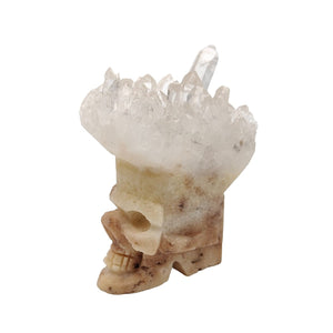 Clear Quartz Cluster Skull # 8