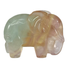 Load image into Gallery viewer, Rainbow Fluorite Elephant # 77
