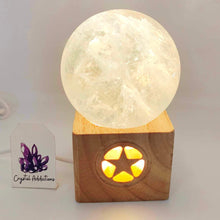 Load image into Gallery viewer, Star Wooden USB Light Stand Round
