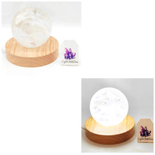 Load image into Gallery viewer, Wooden USB White Light Stand Round
