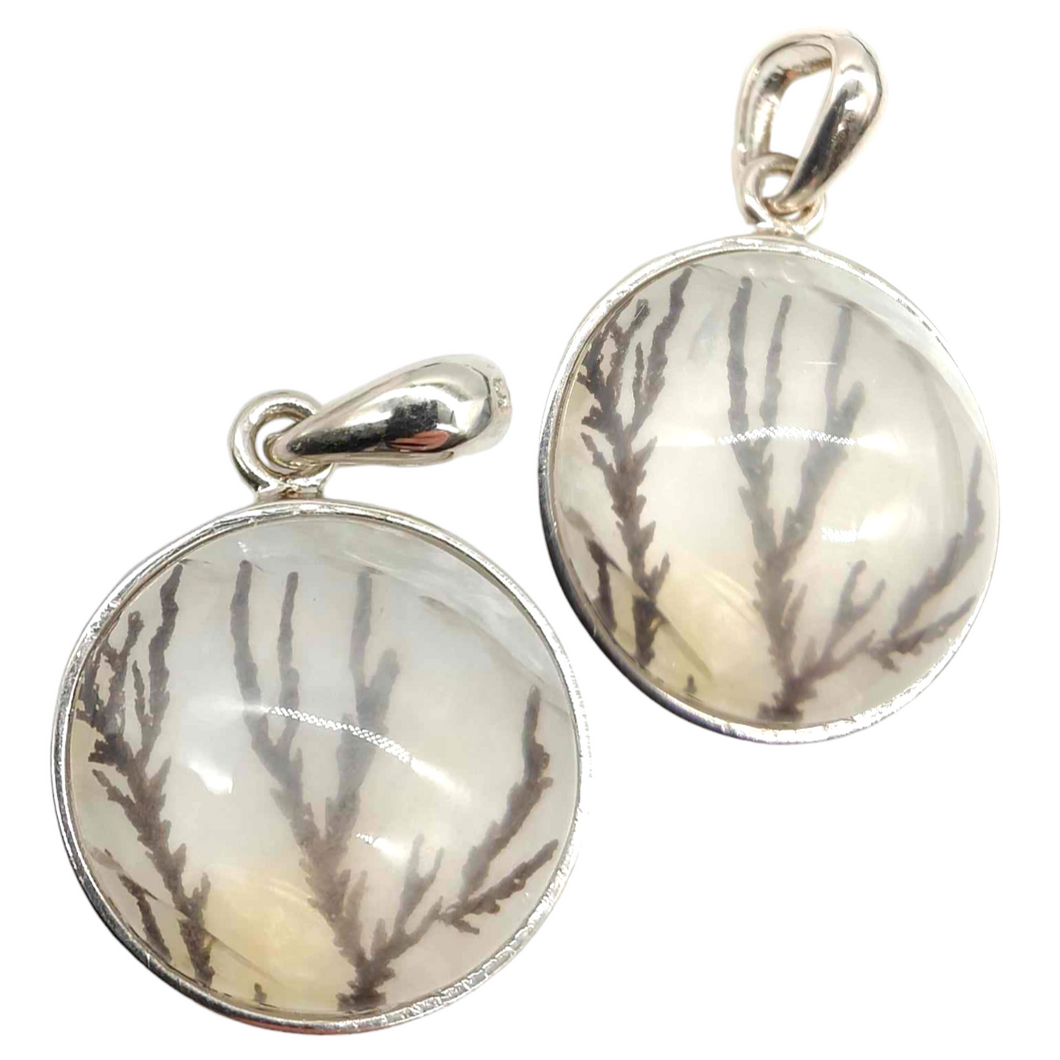 Dendritic Quartz Sterling Silver Pendant # 154