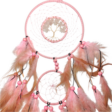 Load image into Gallery viewer, Rose Quartz Tree of Life Dreamcatcher

